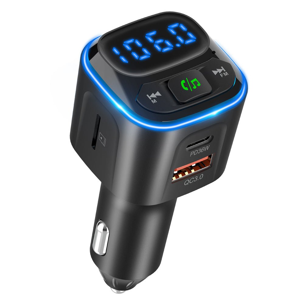 Wegman Bluetooth FM Transmitter met 36W USB-C snellader en handsfree bellen