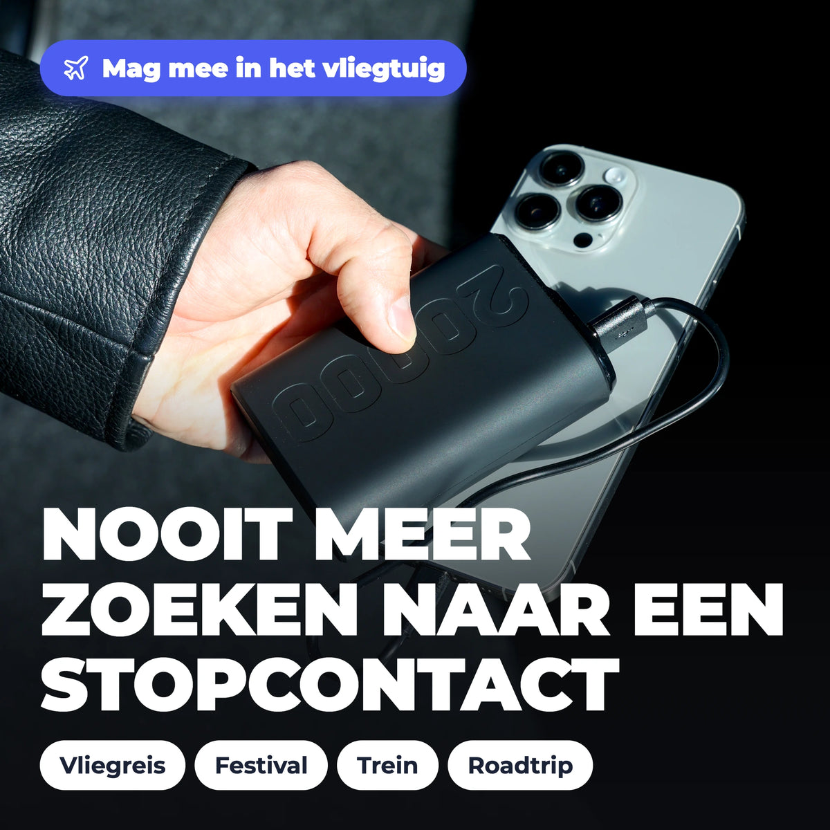 Powerbank geschikt voor het vliegtuig