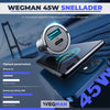 Load image in Gallery view, Wegman 45W USB C snellader informatie over de laadsnelheid