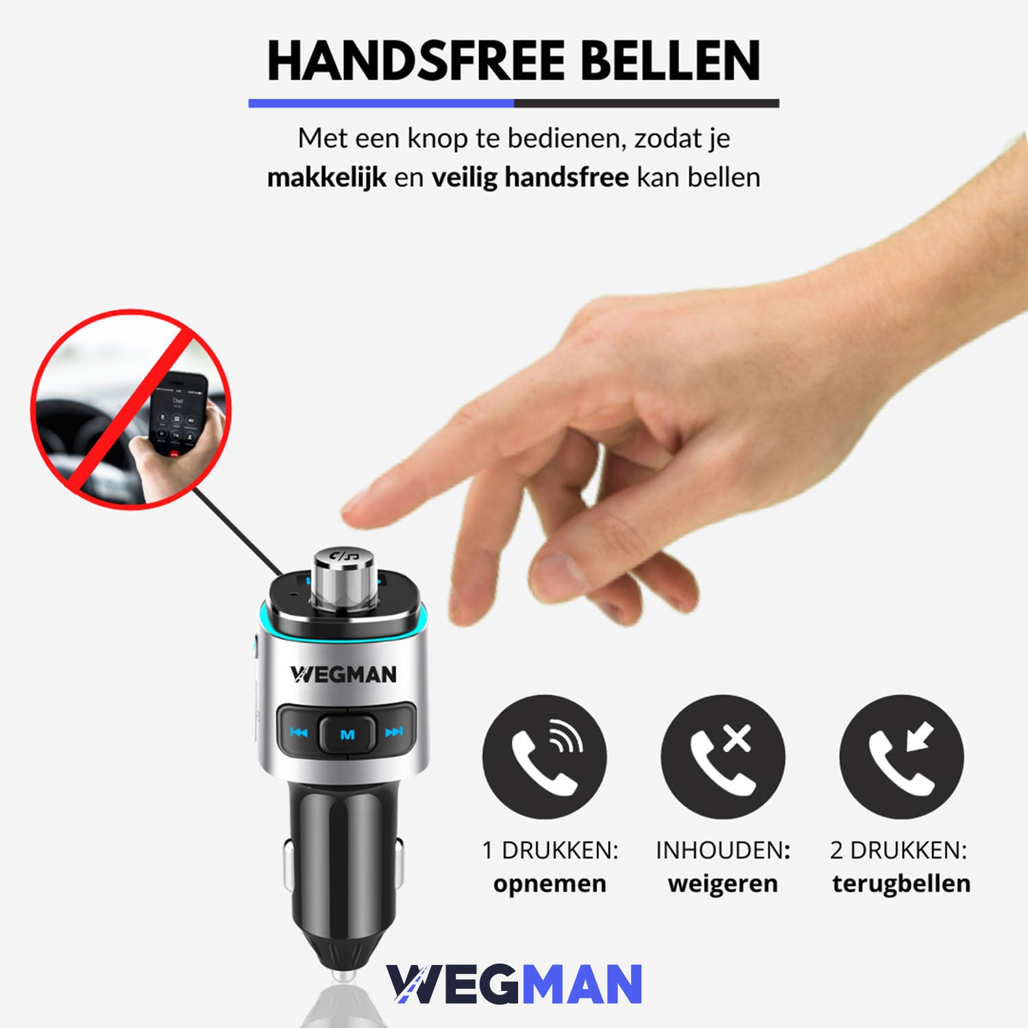 Product om handsfree te bellen in de auto