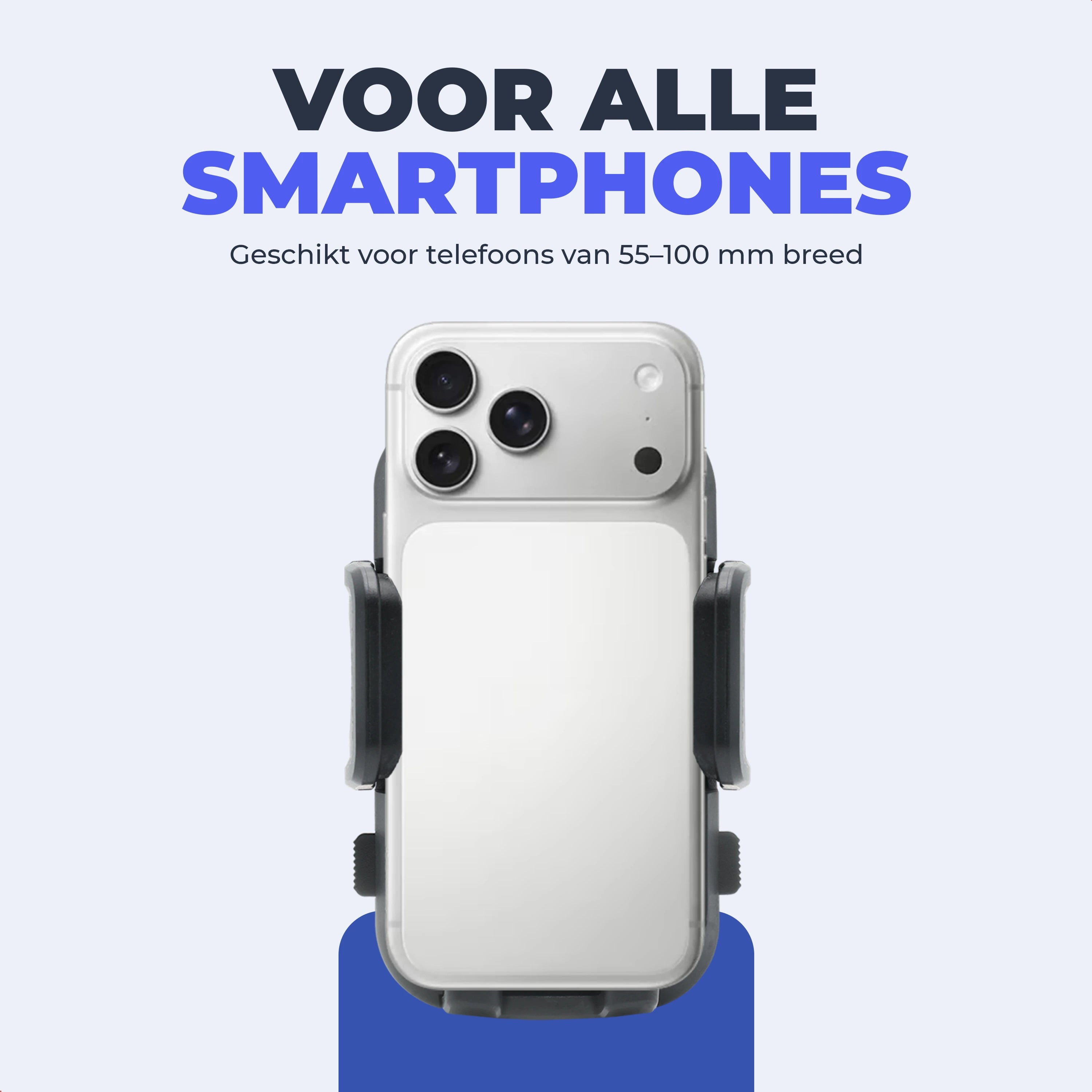 Universele Wegman smartphone houder auto geschikt voor telefoons van 55 tot 100mm breed