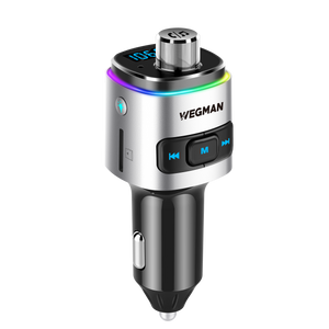 Wegman Bluetooth FM Transmitter - Bluetooth carkit - Zilver